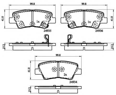 set placute frana,frana disc