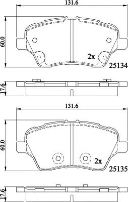 set placute frana,frana disc