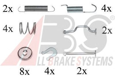 set accesorii, saboti frana parcare