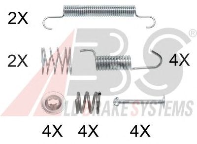 set accesorii, saboti frana parcare