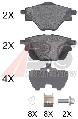 set placute frana,frana disc