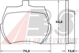 set placute frana,frana disc