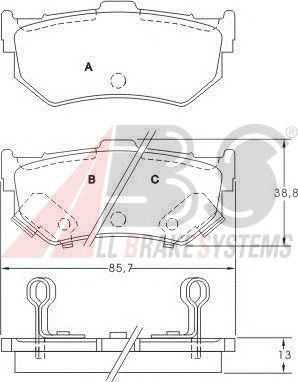 set placute frana,frana disc