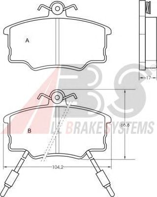 set placute frana,frana disc