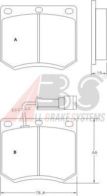 set placute frana,frana disc