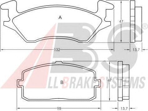 set placute frana,frana disc