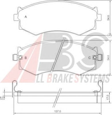 set placute frana,frana disc