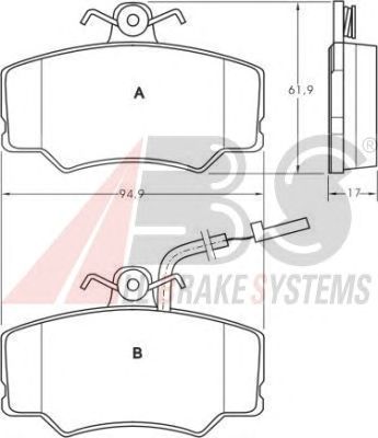 set placute frana,frana disc