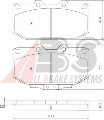 set placute frana,frana disc