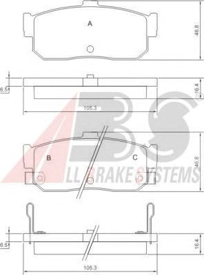 set placute frana,frana disc