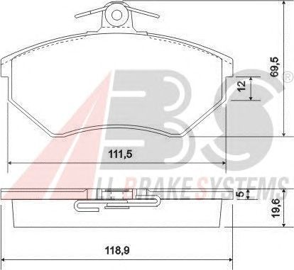 set placute frana,frana disc