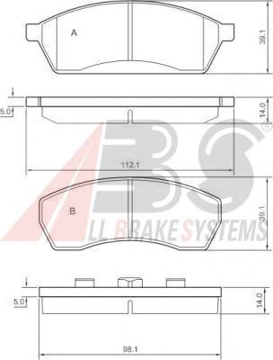 set placute frana,frana disc