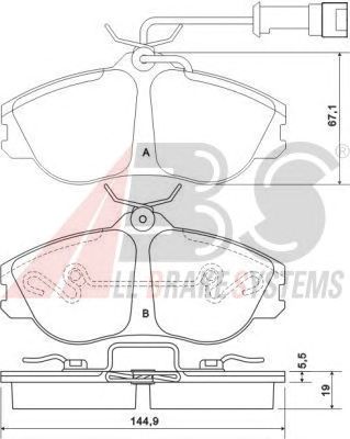 set placute frana,frana disc