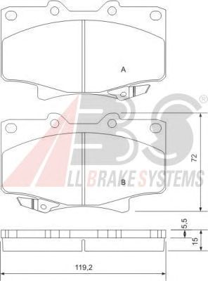 set placute frana,frana disc