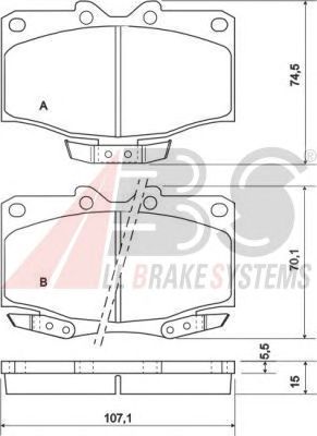 set placute frana,frana disc