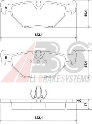 set placute frana,frana disc