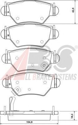 set placute frana,frana disc