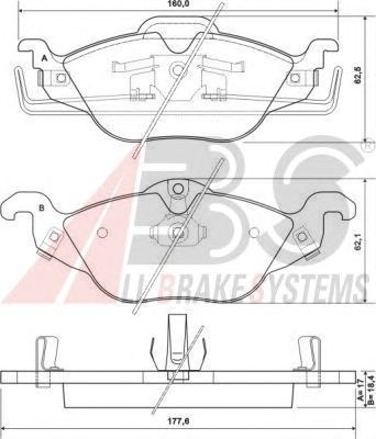 set placute frana,frana disc