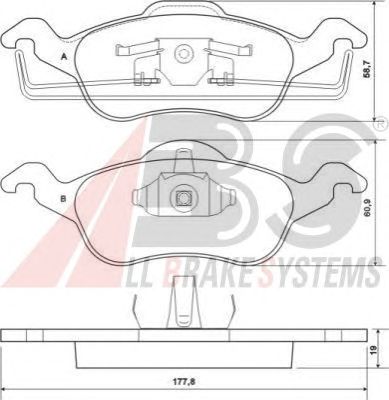 set placute frana,frana disc