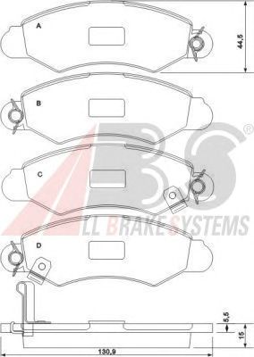 set placute frana,frana disc