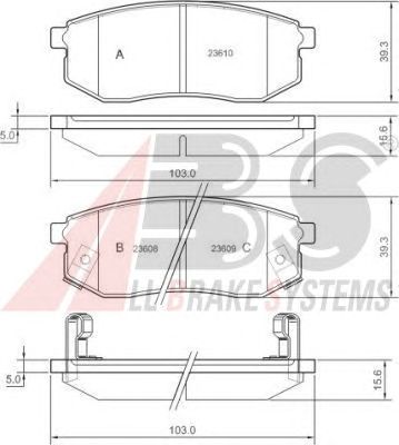 set placute frana,frana disc