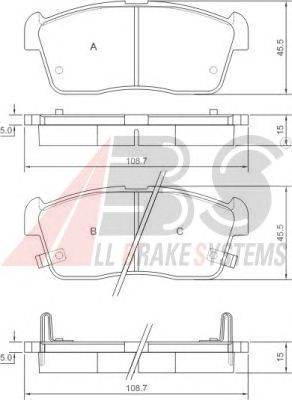 set placute frana,frana disc