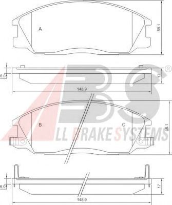 set placute frana,frana disc