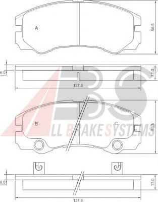 set placute frana,frana disc