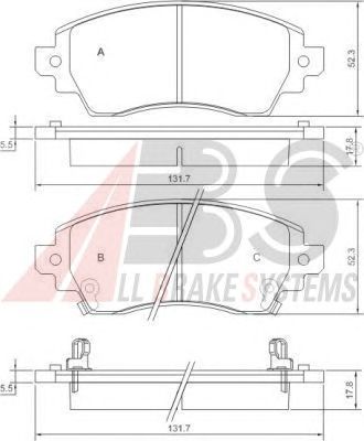 set placute frana,frana disc