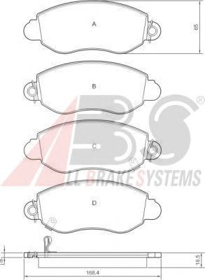 set placute frana,frana disc