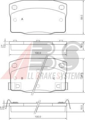 set placute frana,frana disc