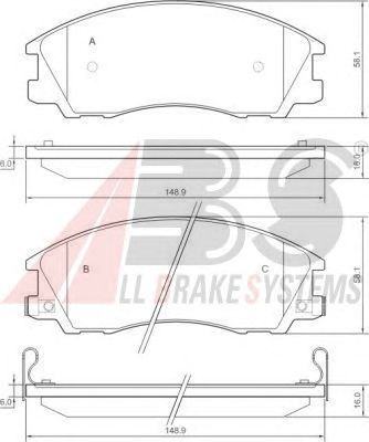 set placute frana,frana disc