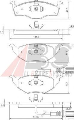 set placute frana,frana disc