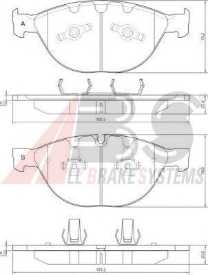 set placute frana,frana disc