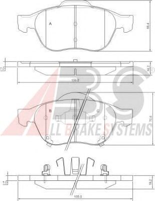 set placute frana,frana disc