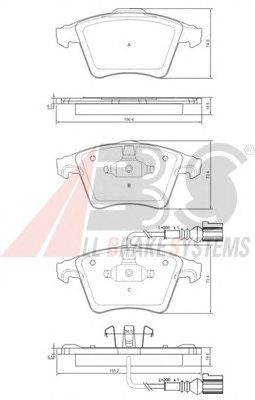 set placute frana,frana disc