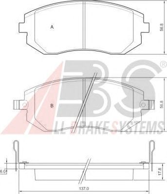 set placute frana,frana disc