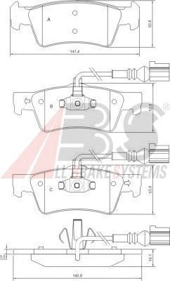 set placute frana,frana disc