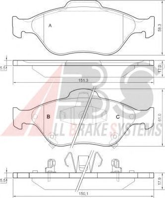 set placute frana,frana disc