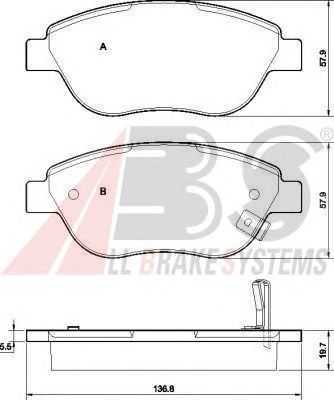 set placute frana,frana disc