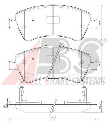 set placute frana,frana disc