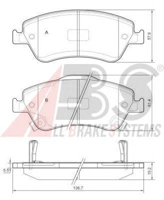 set placute frana,frana disc