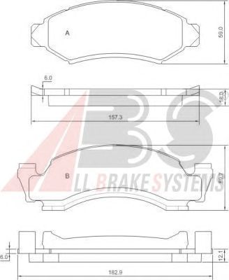 set placute frana,frana disc