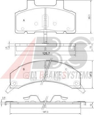 set placute frana,frana disc