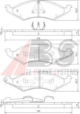 set placute frana,frana disc