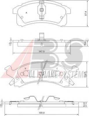 set placute frana,frana disc