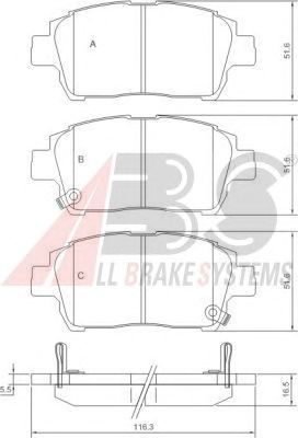 set placute frana,frana disc