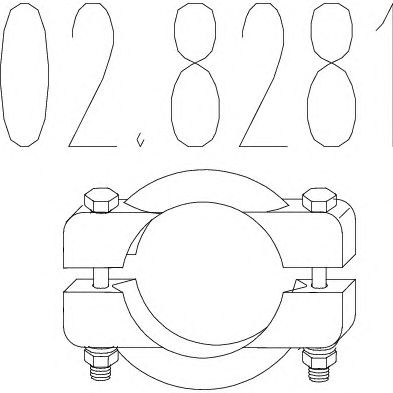 Conector teava, sistem de esapament