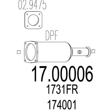 Filtru funingine/particule, sist.de esapament