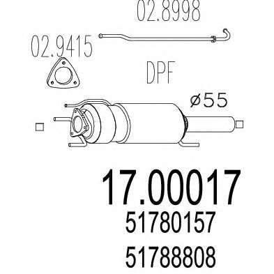 Filtru funingine/particule, sist.de esapament